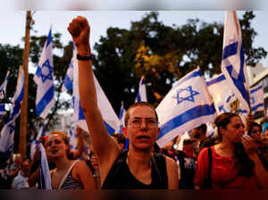 Israelis protest against Prime Minister Benjamin Netanyahu's judicial overhaul