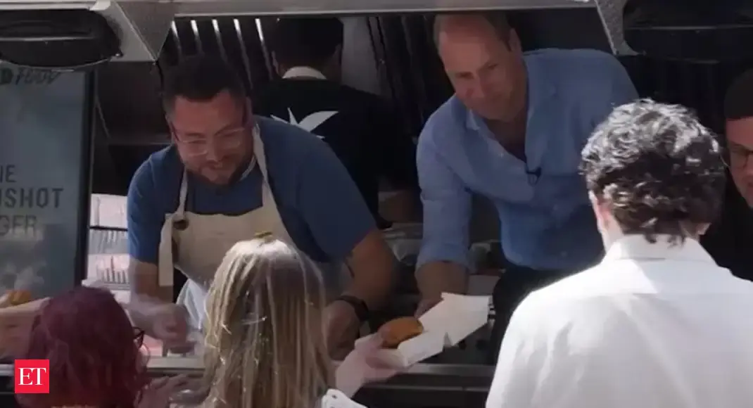 Prince William serves 'Earthshot' burgers from food truck in London. Main ingredient from India - Vimarsana News