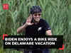 US President Joe Biden enjoys a bike ride on delaware vacation, watch!