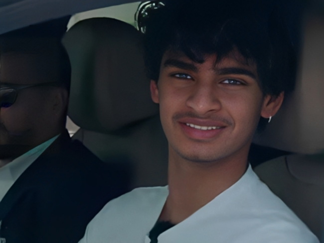 ​Veedant Madhavan sat next to the driving instructor.