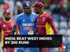 IND vs WI 3rd ODI: India beat West Indies by 200 runs, clinch series 2-1