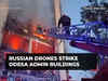 Russian drone strikes cause fire at port near Romania