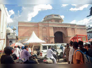 Varanasi, Aug 01 (ANI): A view of the Gyanvapi Mosque complex, in Varanasi on Tu...
