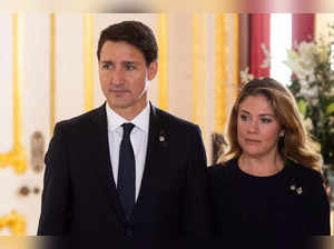 (FILES) Prime Minister of Canada Justin Trudeau (L) and his wife Sophie Trudeau (R) arrive to sign a book of condolence at Lancaster House, in London in London on September 17, 2022 following the death of Queen Elizabeth II on September 8. Canadian Prime Minister Justin Trudeau announced August 2, 2023 that he and his wife of 18 years, Sophie Gregoire-Trudeau, are separating. (Photo by David PARRY / AFP)