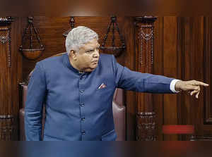 New Delhi, Aug 01 (ANI): Rajya Sabha Chairman Jagdeep Dhankhar conducts the proc...