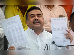 Kolkata: Leader of Opposition in West Bengal Assembly Suvendu Adhikari speaks wi...