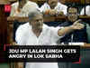 Delhi Services Bill: JDU MP Lalan Singh gets angry during GNCT debate in Lok Sabha; Watch!
