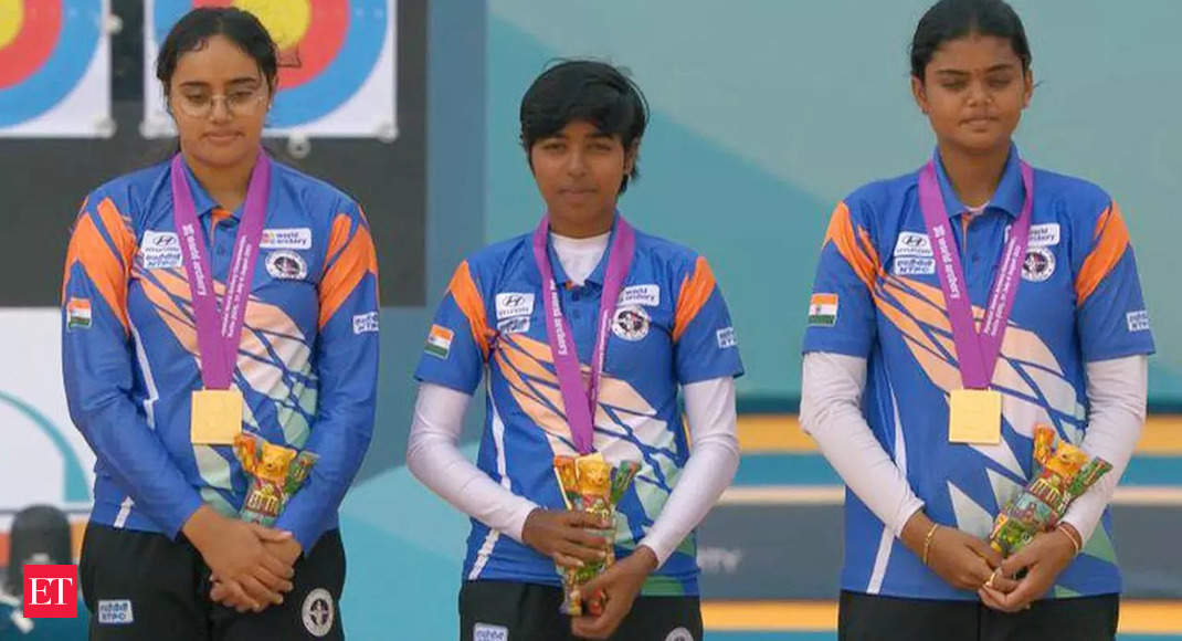 Indian women’s compound team wins historic gold in World Archery Championships