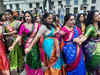 On National Handloom Day, 700 saree-clad PIO women dance to 'Naatu Naatu' on London streets