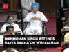 Manmohan Singh attends crucial discussion on Delhi Services Bill in Rajya Sabha on wheelchair