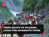 Jammu & Kashmir: Fresh batch of pilgrims leave for Amarnath Yatra from Pantha Chowk base camp in Srinagar