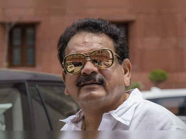 New Delhi: Union Minister SP Singh Baghel at Parliament House complex during the...