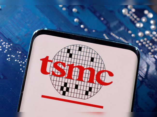 FILE PHOTO: Illustration shows TSMC (Taiwan Semiconductor Manufacturing Company) logo