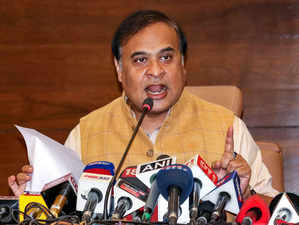 Guwahati: Assam Chief Minister Himanta Biswa Sarma addresses a press conference,...