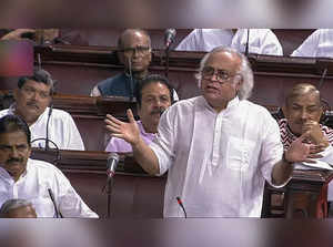 New Delhi, Aug 08 (ANI): Congress MP Jairam Ramesh speaks in Rajya Sabha during ...