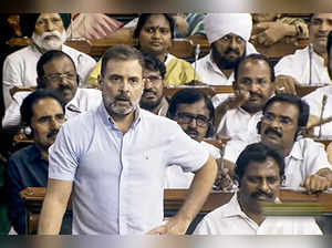**EDS: VIDEO GRAB VIA SANSAD TV** New Delhi: Congress MP Rahul Gandhi speaks dur...