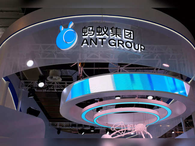 FILE PHOTO: Ant Group booth in Shanghai