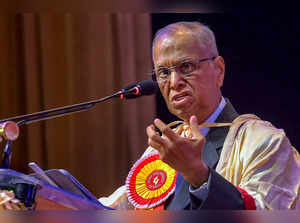 Kolkata: Infosys founder N R Narayana Murthy addresses during the convocation of...