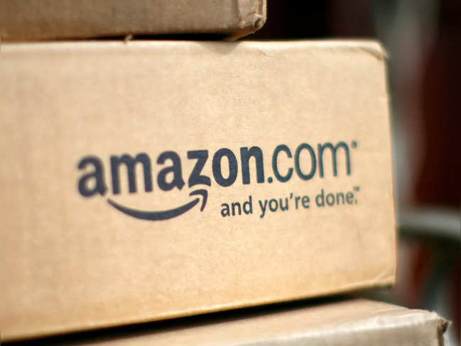 FILE PHOTO: A box from Amazon.com is pictured on the porch of a house in Golden
