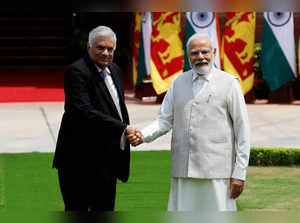 Sri Lanka's President Wickremesinghe meets India's PM Modi, in New Delhi