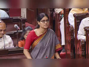 **EDS: VIDEO GRAB VIA SANSAD TV** New Delhi: Union Minister Anupriya Patel speak...