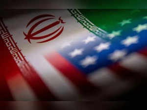 FILE PHOTO: Illustration shows Iran's and U.S.' flags