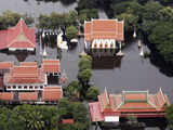 Flooded temple in Thailand
