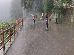 Rain lashes Shimla: School children faced problems due to water logging