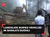 Himachal Pradesh: Landslide buries vehicles in Shimla’s Dudhli; road clearing operation underway