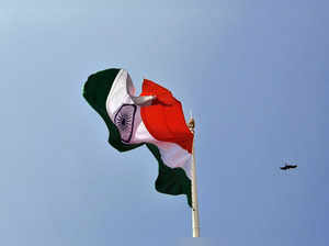 New Delhi, Jan 27 (ANI): A view of the National flag unfurled by Delhi Chief Min...