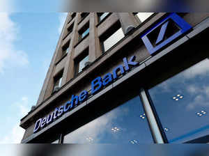FILE PHOTO: FILE PHOTO: The logo of Deutsche Bank is seen in Brussels, Belgium