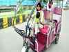 Driving for a brighter future: Mother with baby in tow drives e-rickshaw in Amroha
