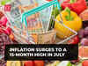 Retail inflation surges to a 15-month high of 7.44% in July as vegetable prices soar
