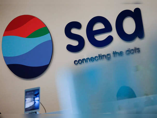 FILE PHOTO: Sea Ltd's sign is pictured at its office in Singapore