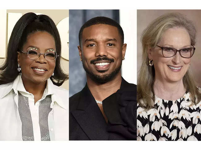 ​This combination of photos show, from left, Oprah Winfrey​, Michael B. Jordan and Meryl Streep, who will be honored by The Academy Museum of Motion Pictures at its annual fundraising gala on Oct. 14. (AP Photo)​