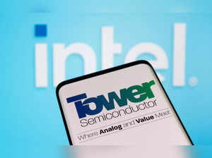 FILE PHOTO: Illustration shows Tower Semiconductor and Intel logos