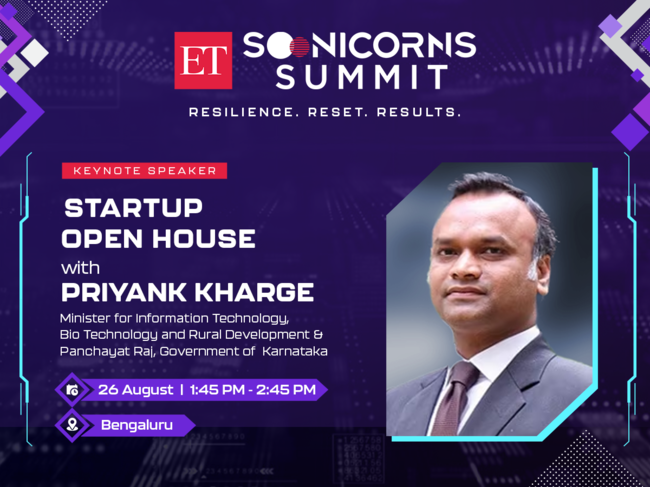 Startup Open House with Karnataka IT Minister Priyank Kharge at ET Soonicorns Summit