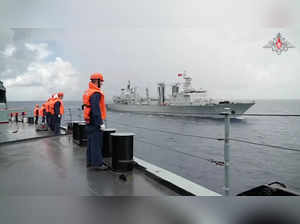 Russian, Chinese navy ships jointly patrol Pacific