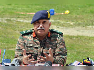 Pahalgam: DG BRO Rajeev Chaudhry briefs the media regarding Amarnath Yatra, in P...