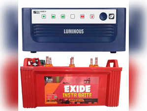 271_Luminous ECO WATT+ 850 Square Wave Inverter & EXIDE INSTABRITE IB1350 135AH Flate Plate Battery