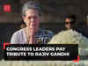 Rajiv Gandhi birth anniversary: Sonia Gandhi, Priyanka Gandhi, Kharge pay tribute to former PM