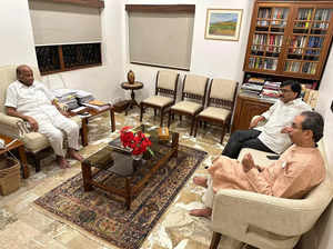 Mumbai: Shiv Sena (Uddhav Balasaheb Thackeray) leaders Uddhav Thackeray and Sanj...