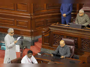 New Delhi: TMC leader Derek O'Brien takes oath  as Rajya Sabha MP, at Parliament...