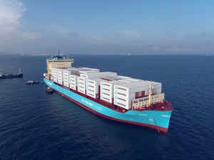 Handout image of Maersk's first methanol-enabled container vessel