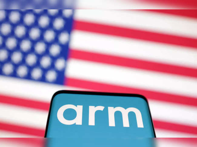 Illustration shows Arm Ltd logo