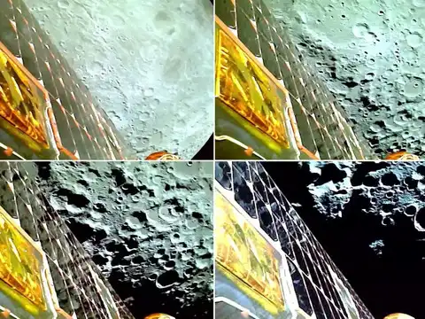 Lander module separates