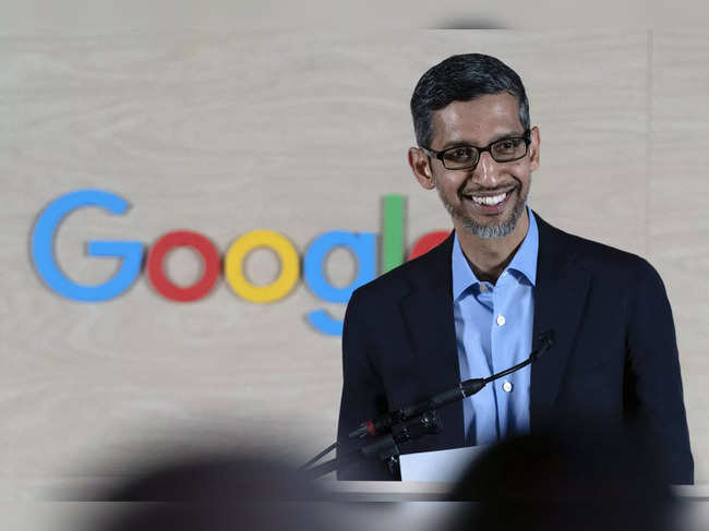 Google CEO Sundar Pichai speaks to college students about strengthening the cybe...