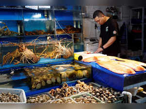 Seafood market in Beijing
