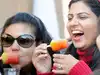 Savouring an ice gola in summer