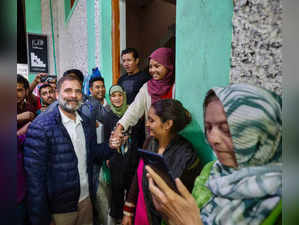 Congress leader Rahul Gandhi holds interaction with youngsters in Kargil